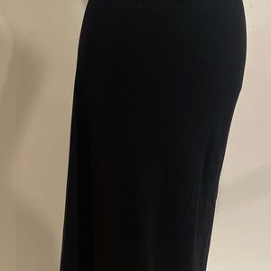 Long, black stretchy skirt